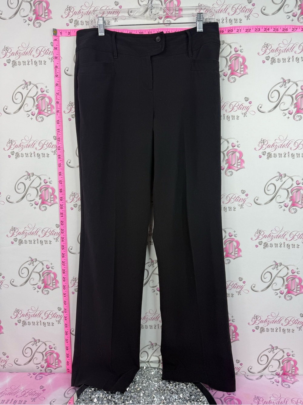 Larry Levine Black Wide-Leg Dress Pants for Women